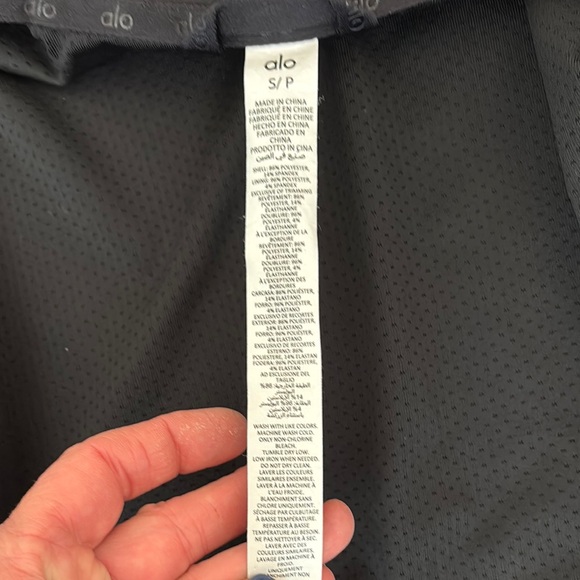 ALO Black Cropped Athletic Clubhouse Jacket Sz S - Picture 8 of 10